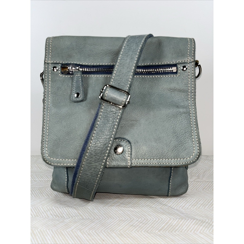 Fossil Leather Front Pocket Back Wallet Crossbody Bag Soft Satchel Roomy Preppy